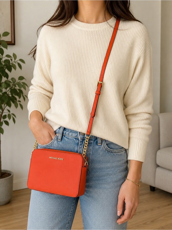 Michael Kors Handbags - Michael Kors Genuine | Brand New| Saffiano Leather Cossbody bag | Coral Orange 🧡